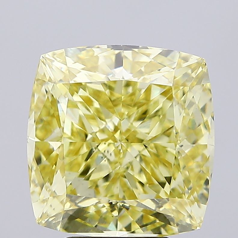 5.25ct Cushion Modified Fancy Intense Yellow VVS2 IGI