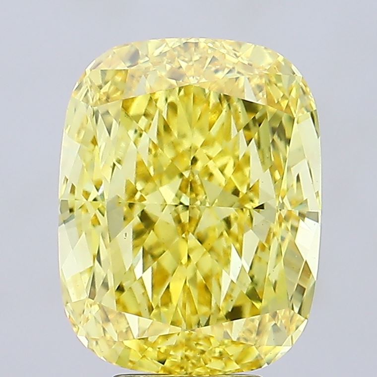 8.01ct Cushion Fancy Vivid Yellow VS1 IGI