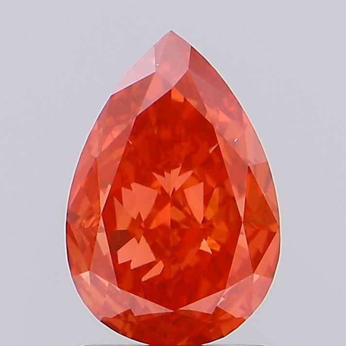 1.57ct Pear Fancy Vivid Red VS1 IGI