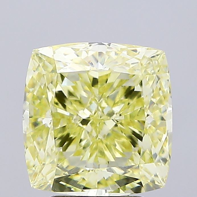 4.03ct Cushion Modified Fancy Intense Yellow VVS2 IGI