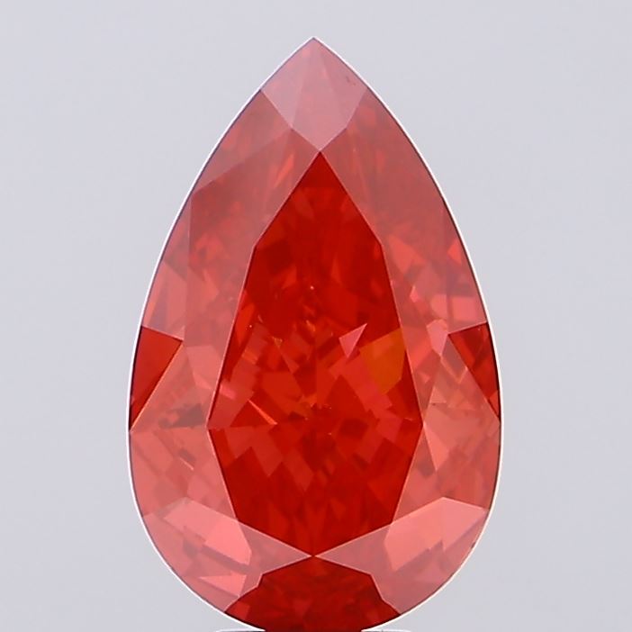 7.03ct Pear Fancy Vivid Red VVS2 IGI