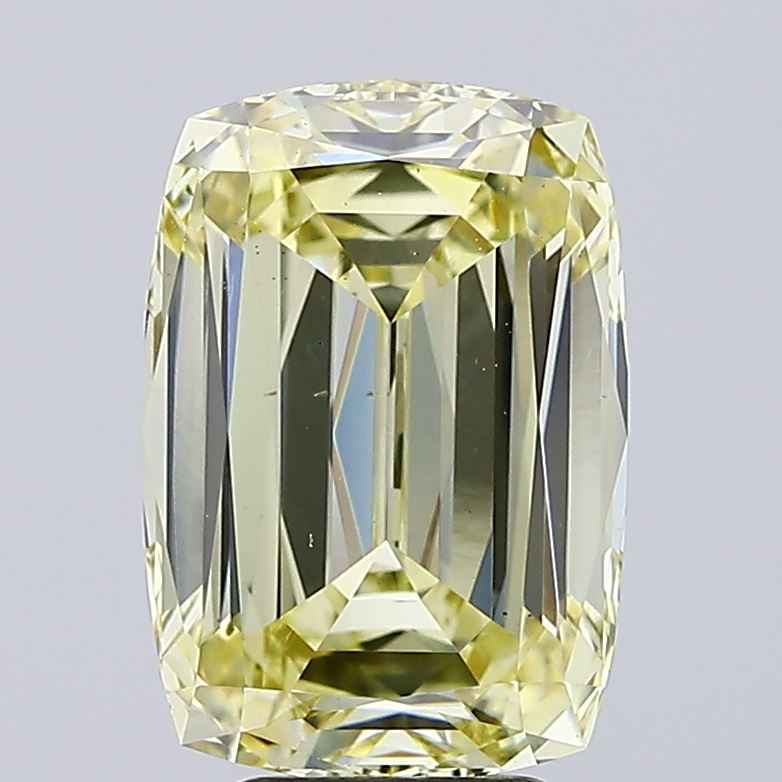 5.01ct Cushion Fancy Light Yellow VS2 IGI