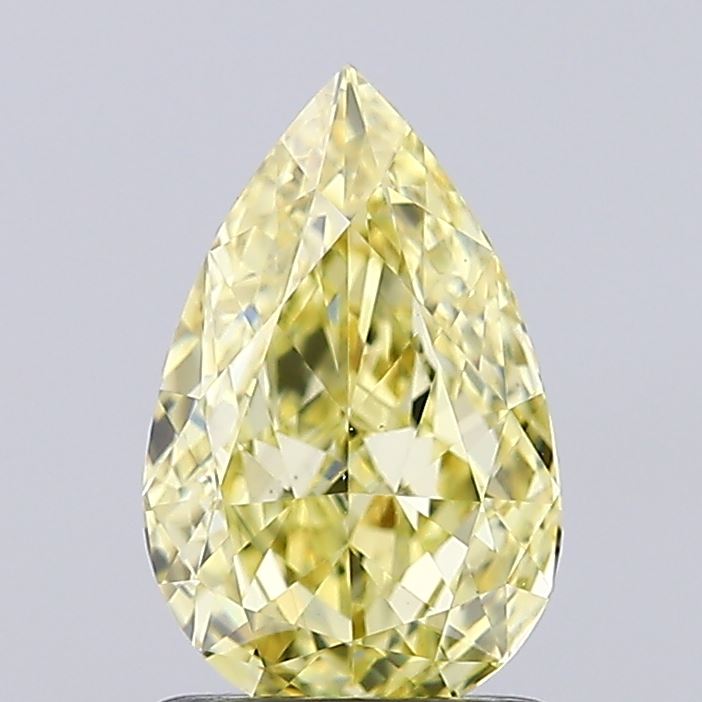1.27ct Pear Fancy Intense Yellow VS1 IGI