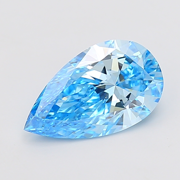 2.53ct Pear Fancy Vivid Blue VS1 IGI