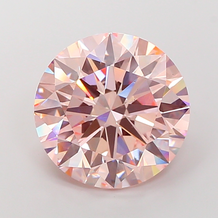 10.7ct Round Fancy Intense Pink VS1 IGI