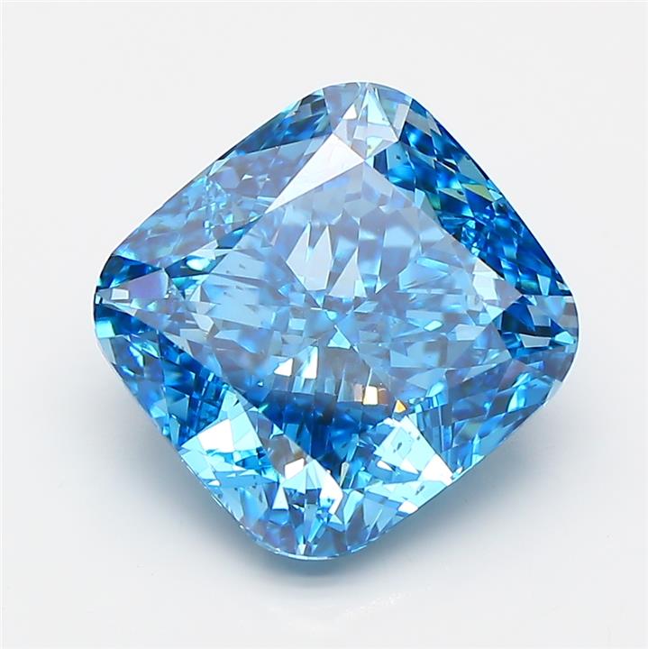 5.18ct Cushion Fancy Vivid Blue SI1 IGI