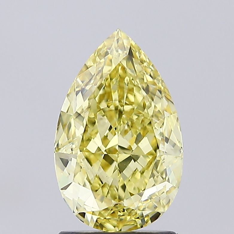 2.12ct Pear Fancy Intense Yellow VS2 IGI