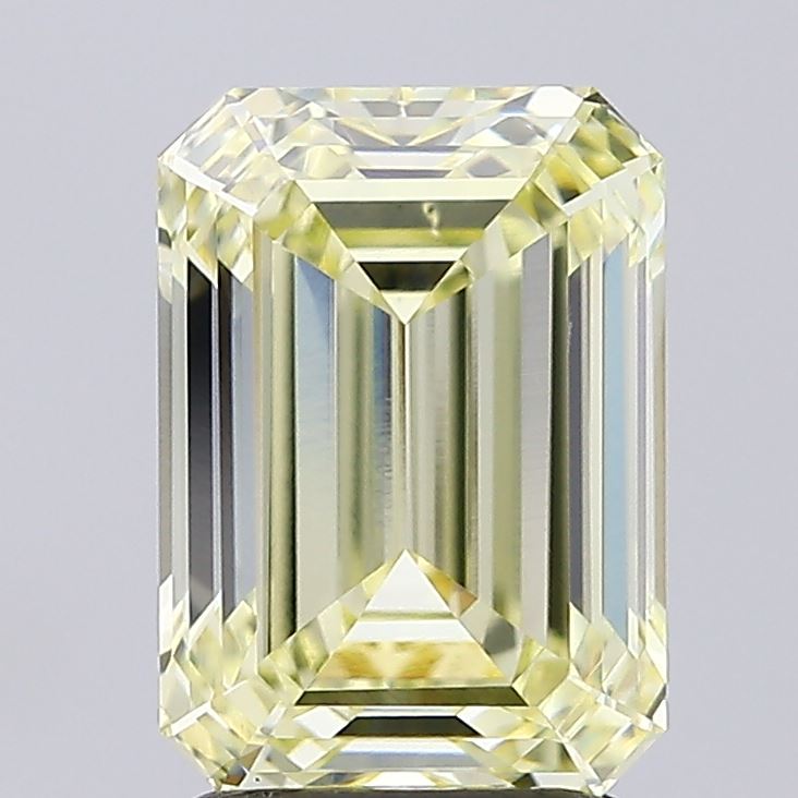 2.51ct Emerald Light Yellow VS1 IGI