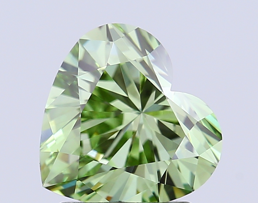 1.8ct Heart Fancy Vivid Green VVS2 IGI