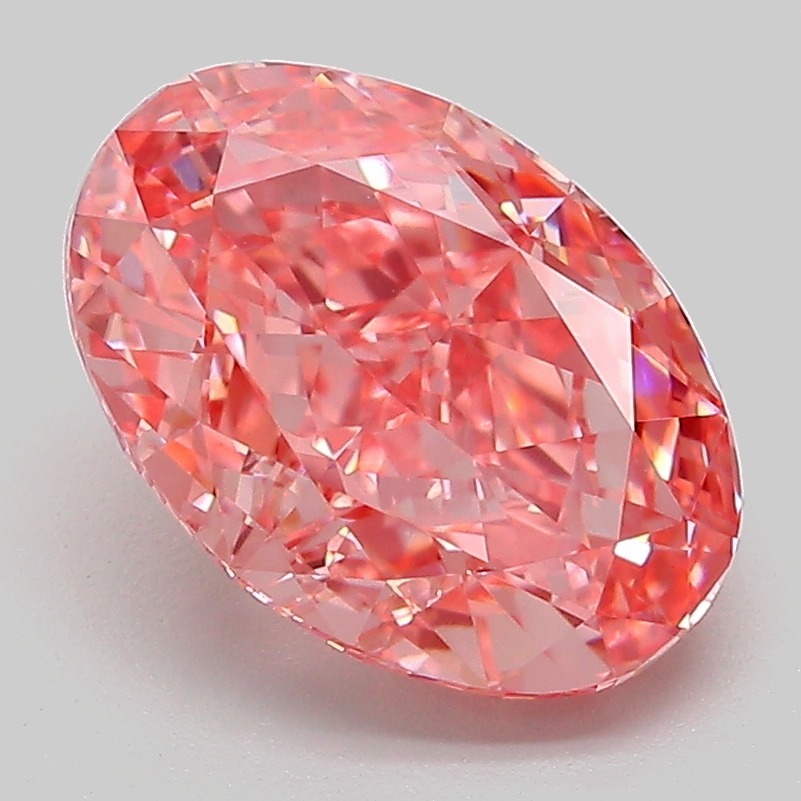 3.09ct Oval Fancy Vivid Pink VVS2 IGI