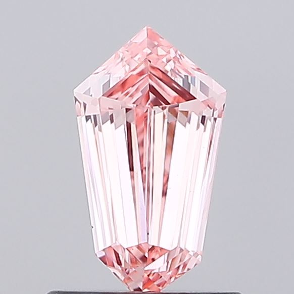 0.87ct Shield Fancy Vivid Pink VS1 IGI