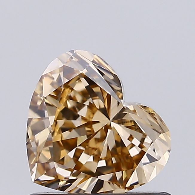 0.73ct Heart Fancy Brown VS1 IGI