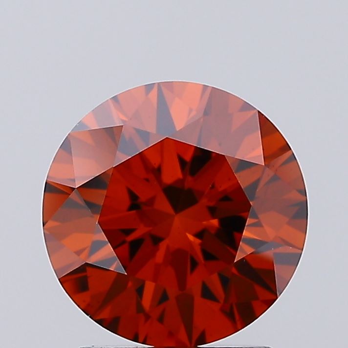 1.96ct Round Fancy Vivid Orange VS2 IGI