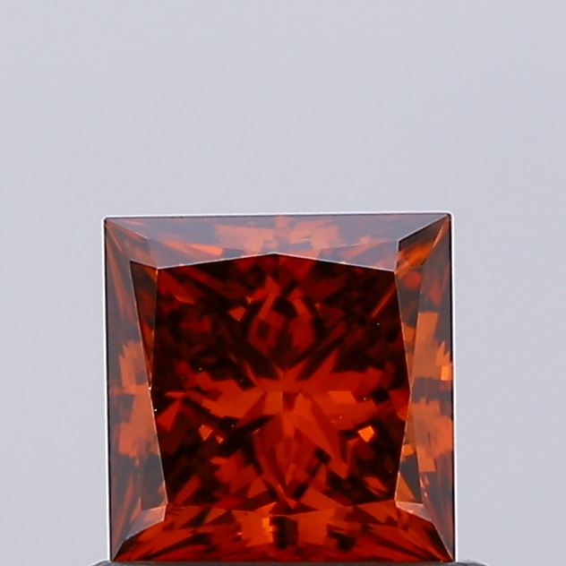 0.68ct Princess Fancy Deep Orange VS2 IGI