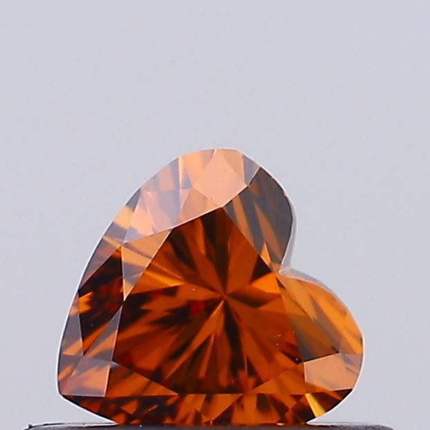 0.31ct Heart Fancy Deep Orange VS1 IGI