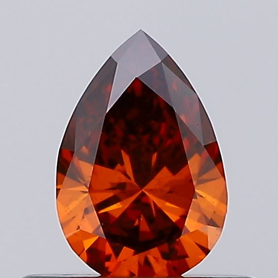 0.34ct Pear Fancy Deep Orange VS2 IGI