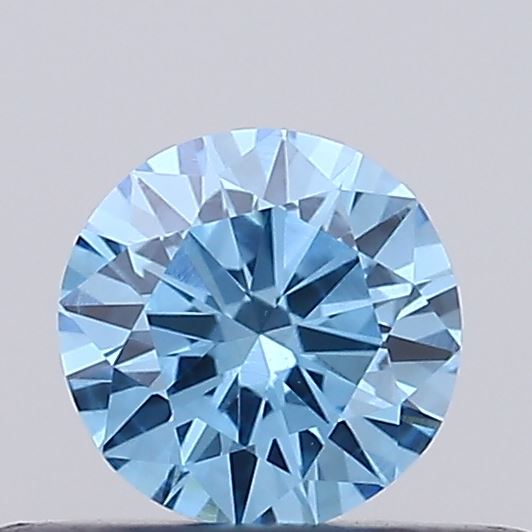0.28ct Round Fancy Vivid Blue VVS2 IGI