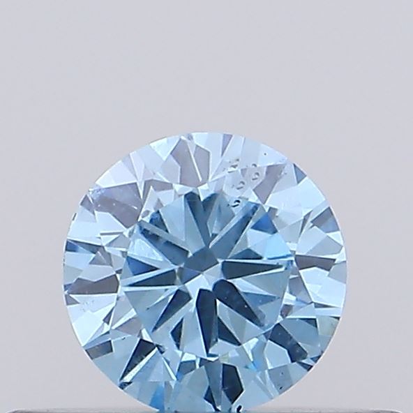 0.25ct Round Fancy Vivid Blue VS2 IGI