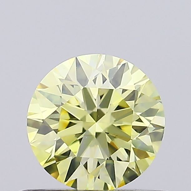 0.53ct Round Fancy Yellow VVS2 IGI