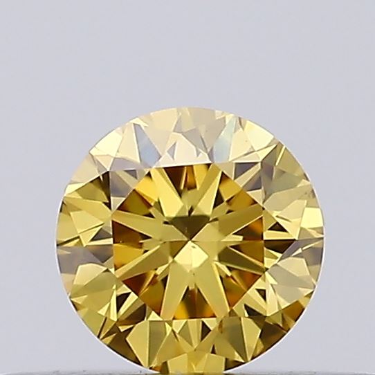 0.27ct Round Fancy Intense Yellow VS1 IGI