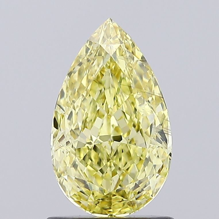 1.28ct Pear Fancy Intense Yellow VS2 IGI