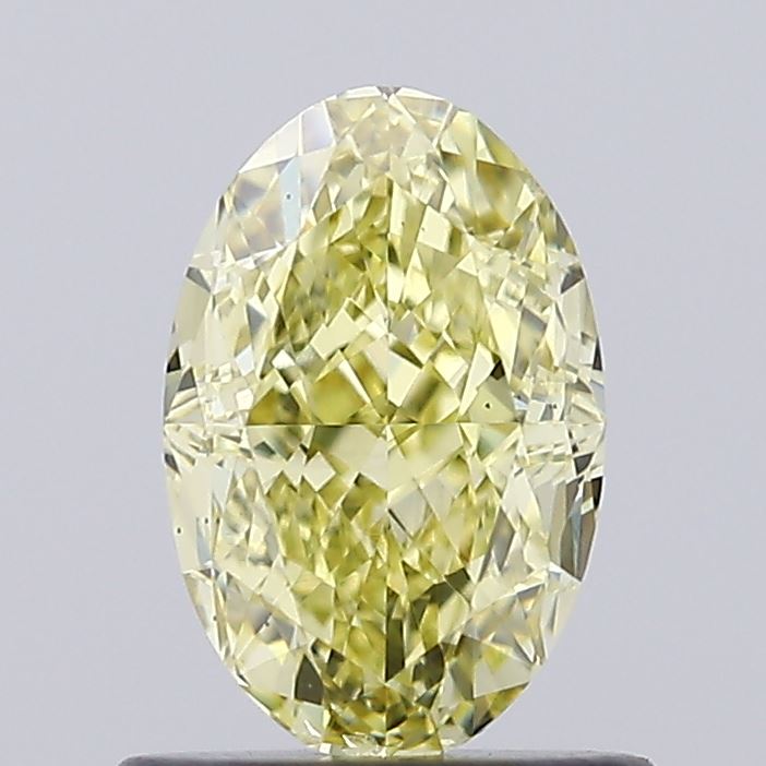 1.01ct Oval Fancy Yellow VS2 IGI