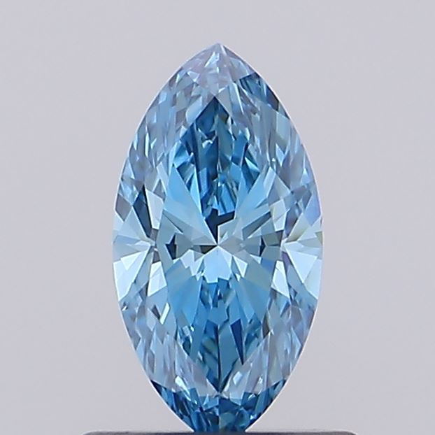 0.56ct Marquise Fancy Vivid Blue VS1