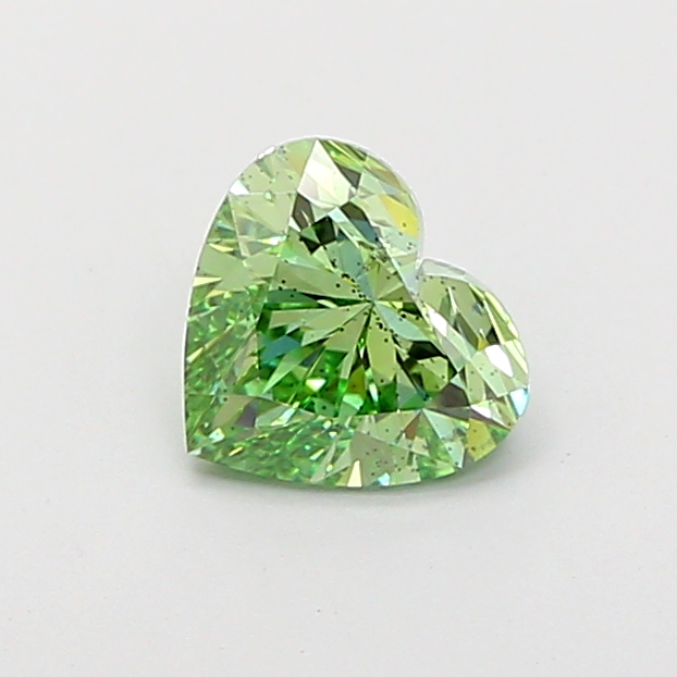 1.01ct Heart Fancy Vivid Green SI1 IGI