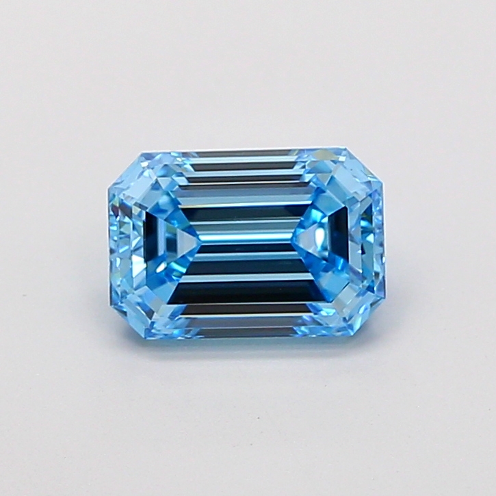 1.54ct Emerald Fancy Vivid Blue VS1 IGI