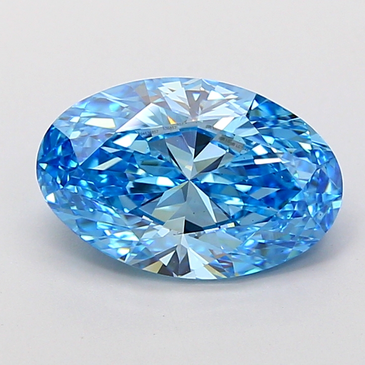 3.01ct Oval Fancy Vivid Blue VS2 IGI