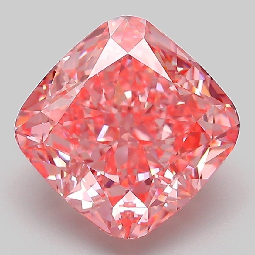 4.07ct Cushion Modified Fancy Vivid Pink VVS2 IGI