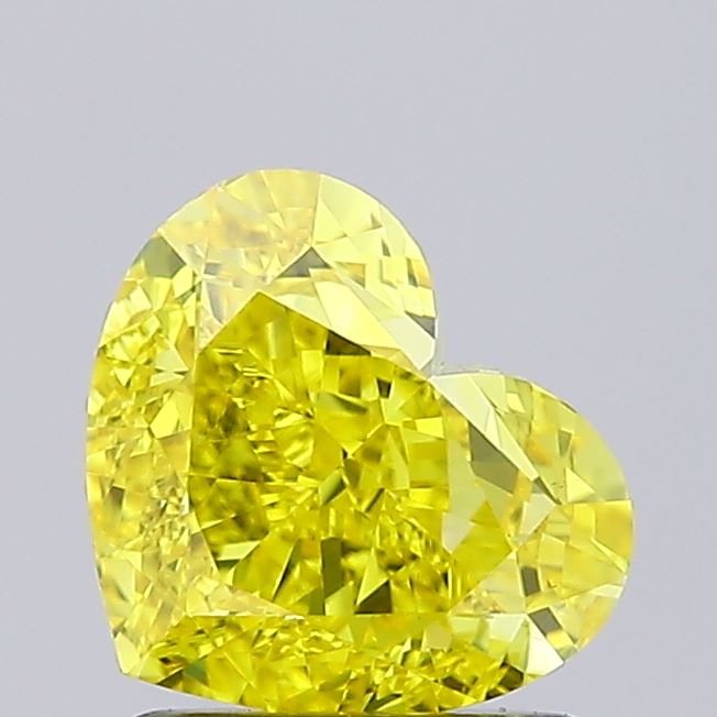 1.66ct Heart Fancy Vivid Yellow VS1 IGI
