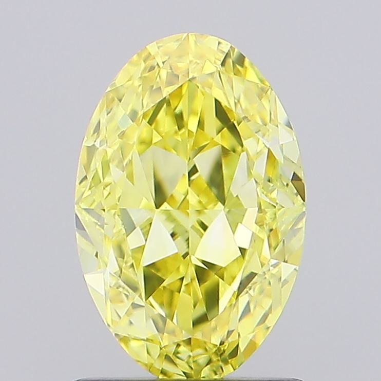 1.31ct Oval Fancy Vivid Yellow VVS2 IGI
