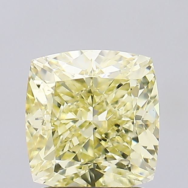 2.02ct Cushion Modified Fancy Light Yellow VS2 IGI