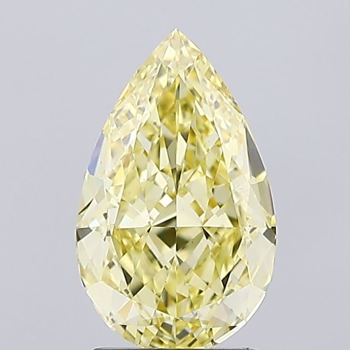 2.03ct Pear Fancy Intense Yellow VS1 IGI