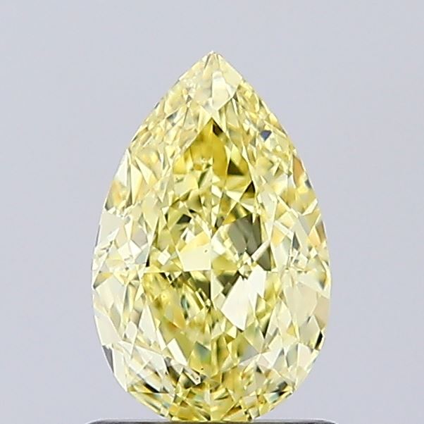 1.11ct Pear Fancy Intense Yellow VS1 IGI