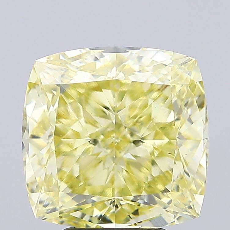 5.25ct Cushion Modified Fancy Intense Yellow VS1 IGI