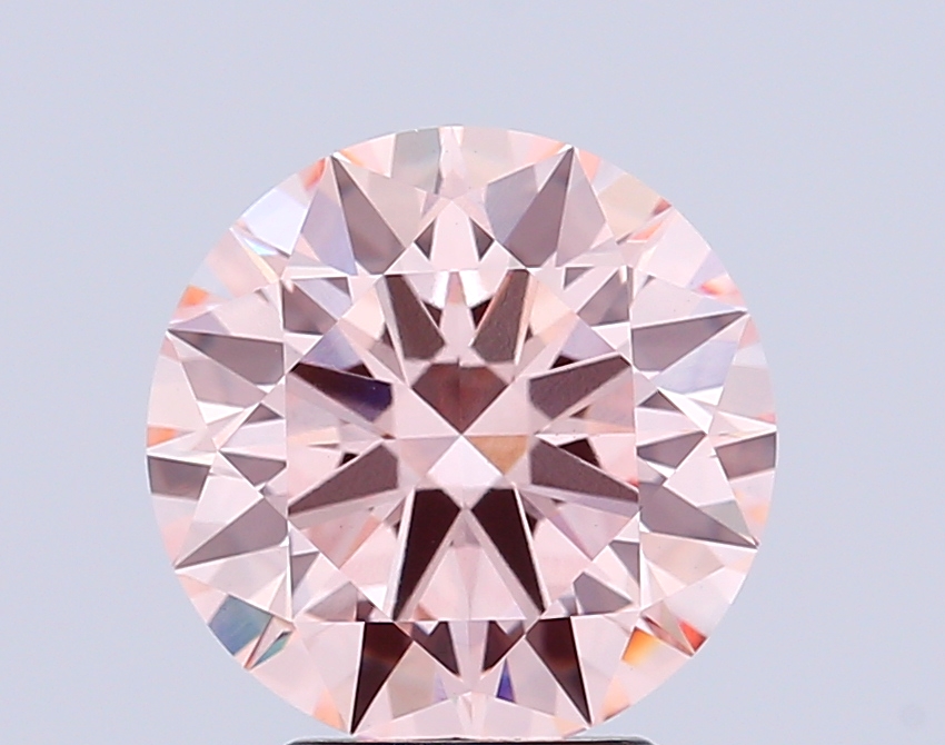 3.58ct Round Fancy Vivid Pink VVS2 IGI