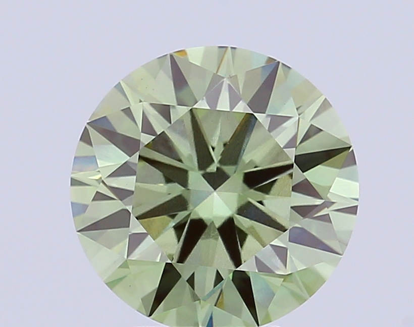 4.55ct Round Fancy Vivid Green VS1 IGI