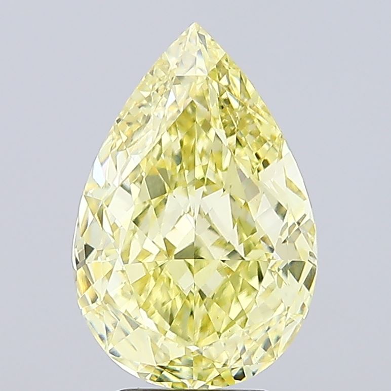 5.01ct Pear Fancy Intense Yellow VVS2 IGI