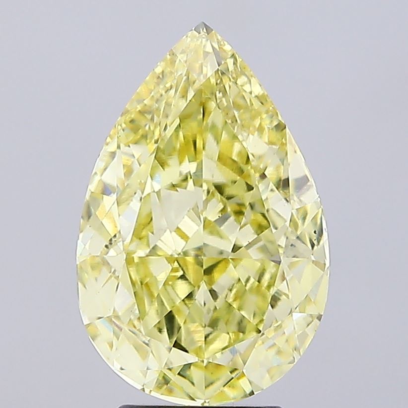 5.35ct Pear Fancy Intense Yellow VS1 IGI