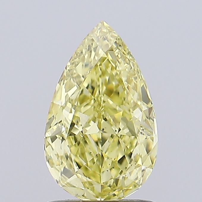 1.08ct Pear Fancy Intense Yellow VS2 IGI