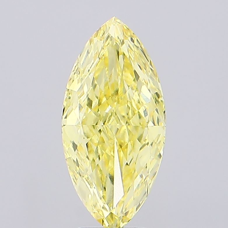 4.53ct Marquise Fancy Intense Yellow VVS2 IGI