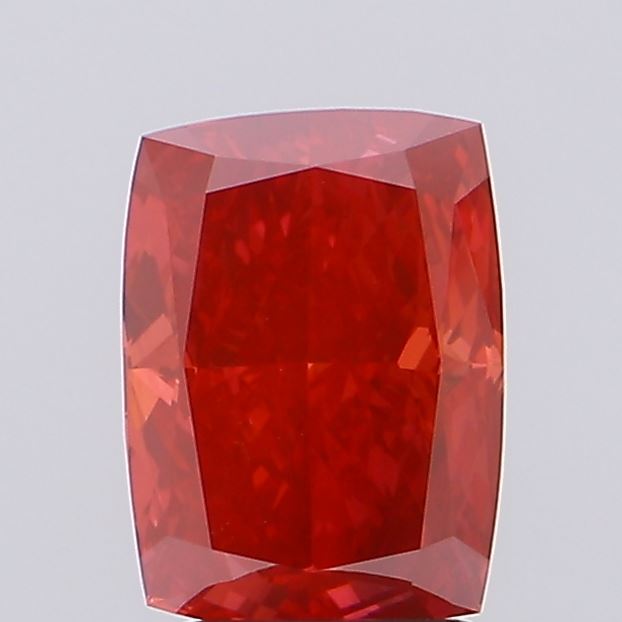 2.5ct Cushion Fancy Vivid Red VS1 IGI