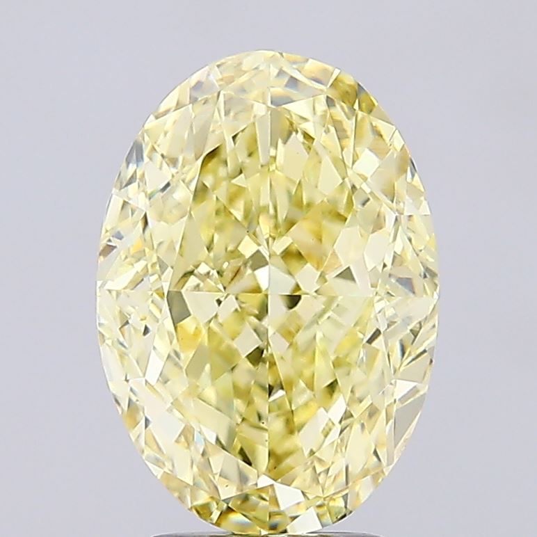 4.52ct Oval Fancy Yellow VS2 IGI