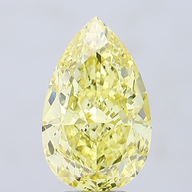6.3ct Pear Fancy Intense Yellow VS1 IGI