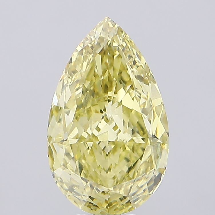10.07ct Pear Fancy Intense Yellow VVS2 IGI