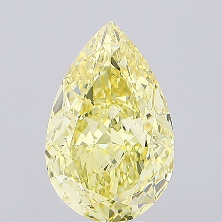 7.47ct Pear Fancy Intense Yellow VS2 IGI