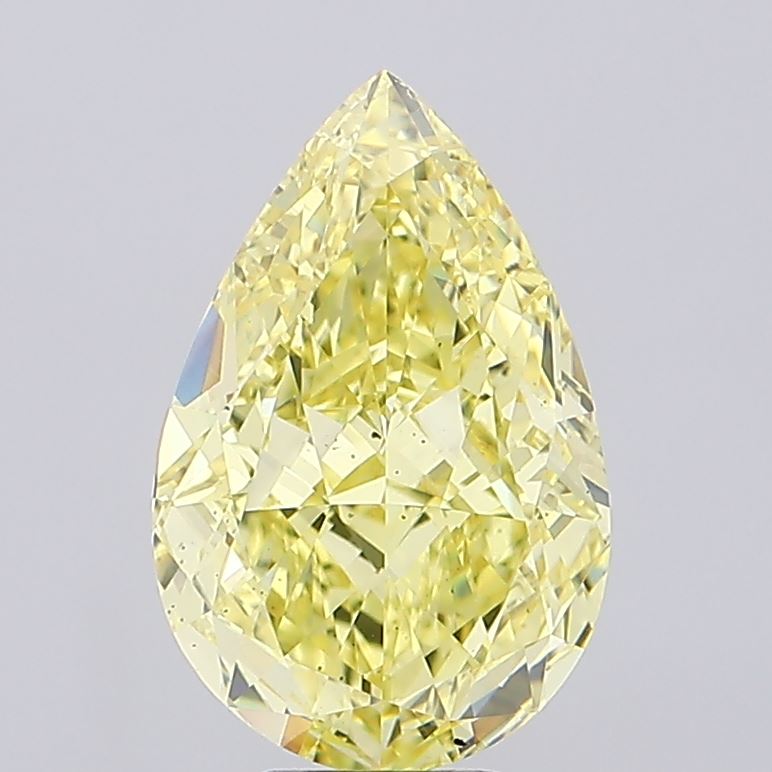 7.8ct Pear Fancy Intense Yellow VS2 IGI
