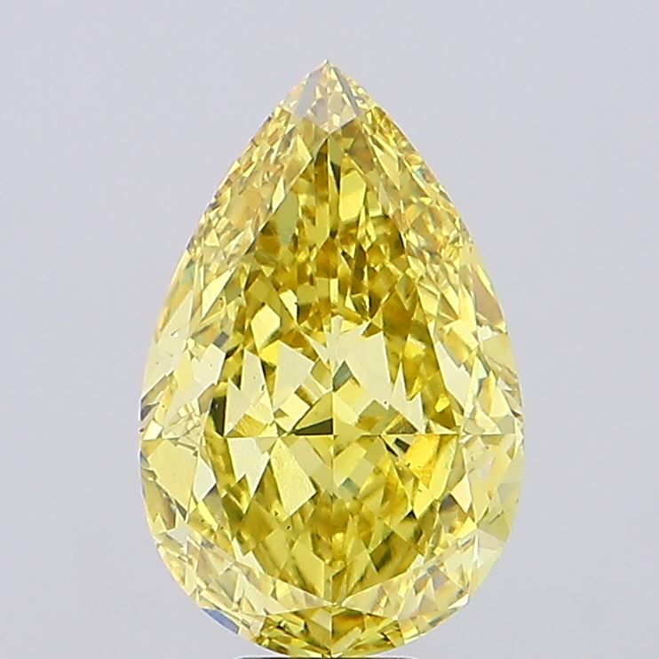 10.03ct Pear Fancy Intense Yellow VS2 IGI